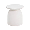 Table d'appoint d'intérieur / extérieur en béton blanc Aloe