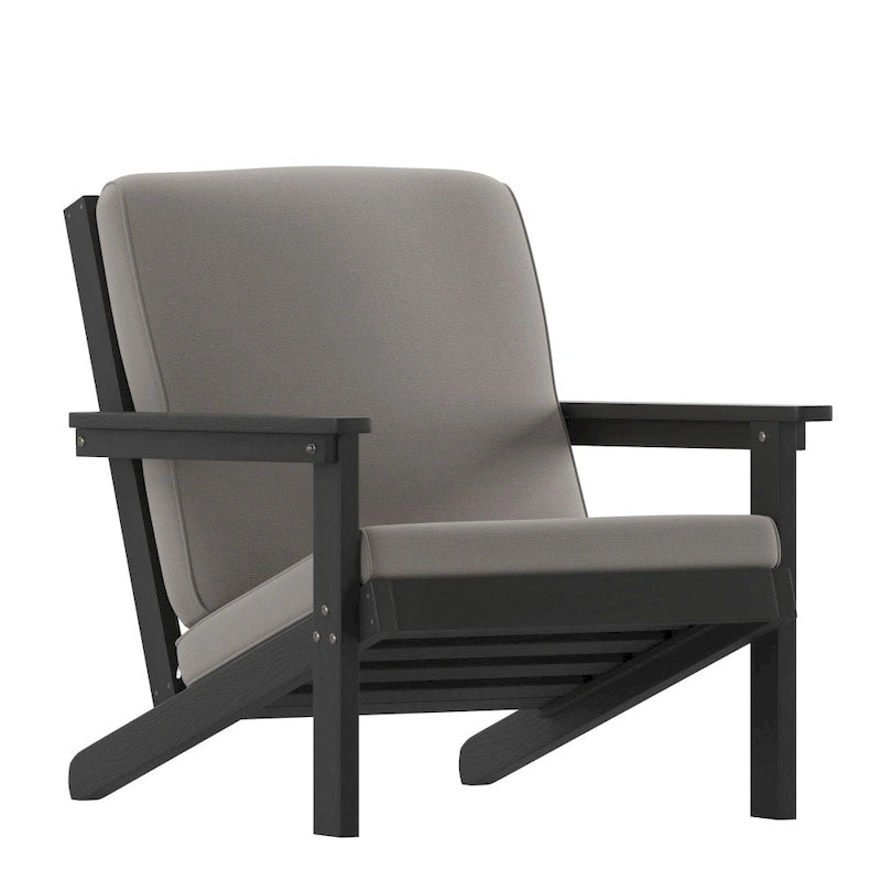 Fauteuil et coussins de style Adirondack en résine polymère tout temps