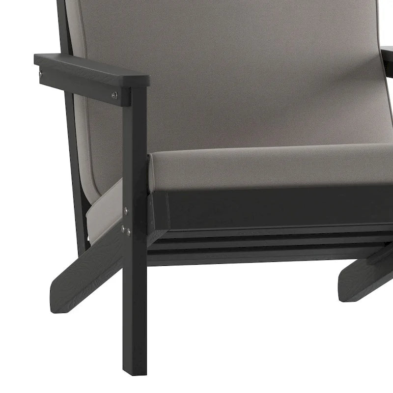 Fauteuil et coussins de style Adirondack en résine polymère tout temps