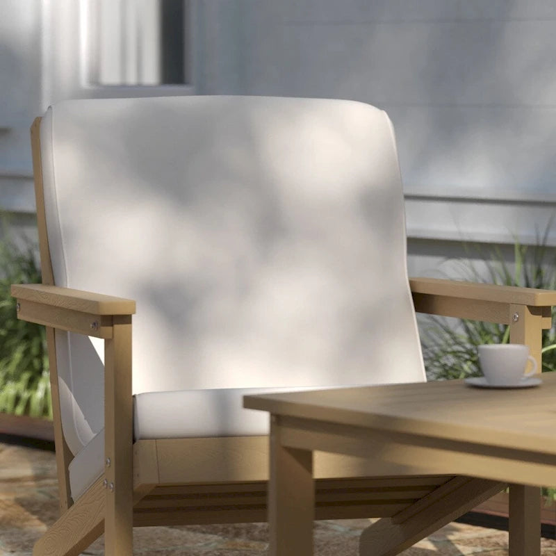 Fauteuil et coussins de style Adirondack en résine polymère tout temps