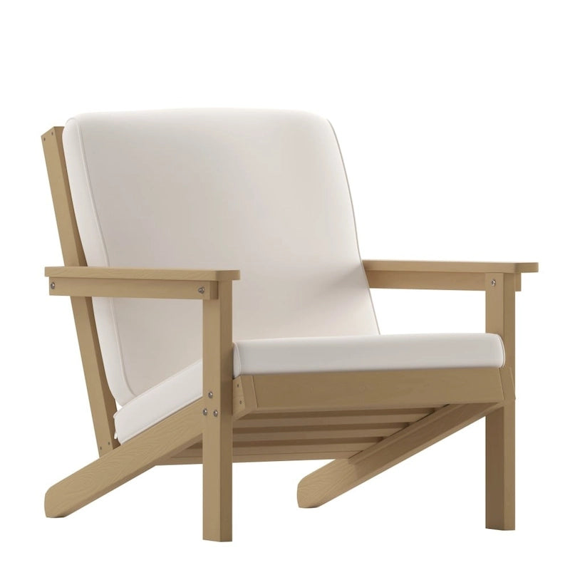 Fauteuil et coussins de style Adirondack en résine polymère tout temps