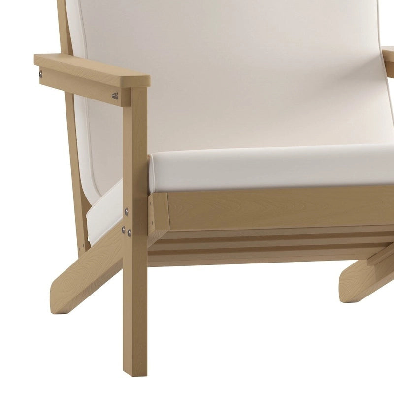 Fauteuil et coussins de style Adirondack en résine polymère tout temps