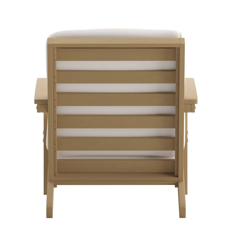 Fauteuil et coussins de style Adirondack en résine polymère tout temps