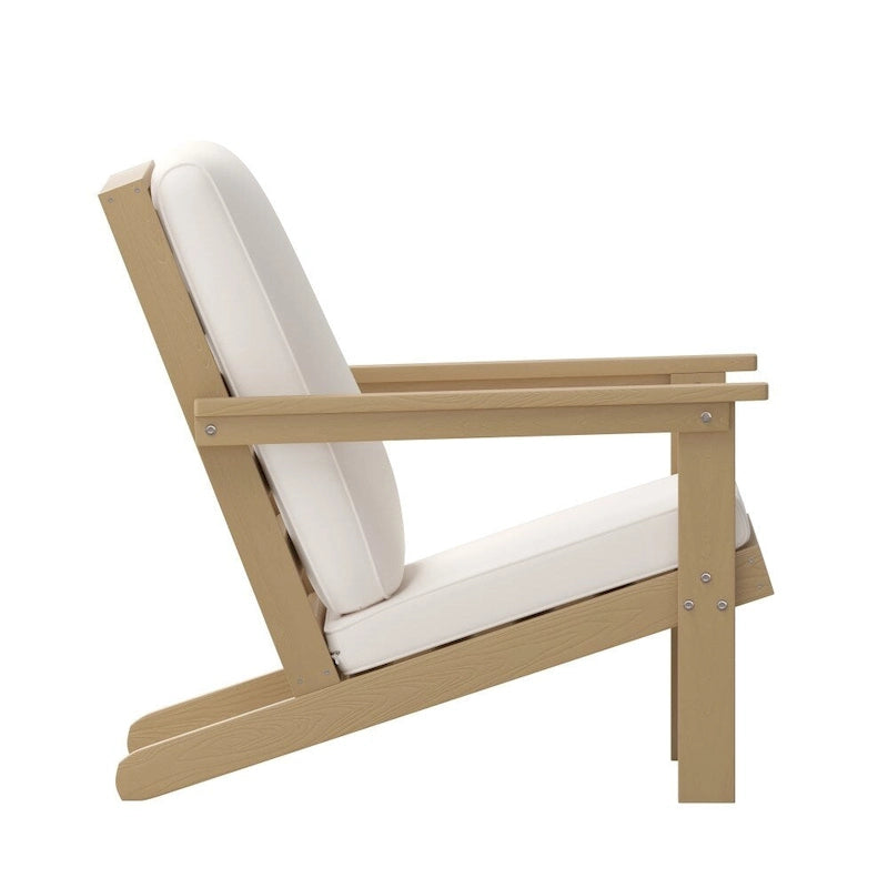 Fauteuil et coussins de style Adirondack en résine polymère tout temps