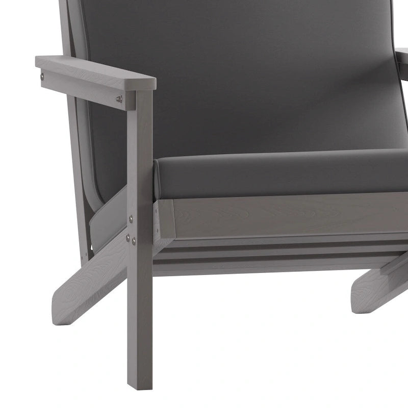 Fauteuil et coussins de style Adirondack en résine polymère tout temps