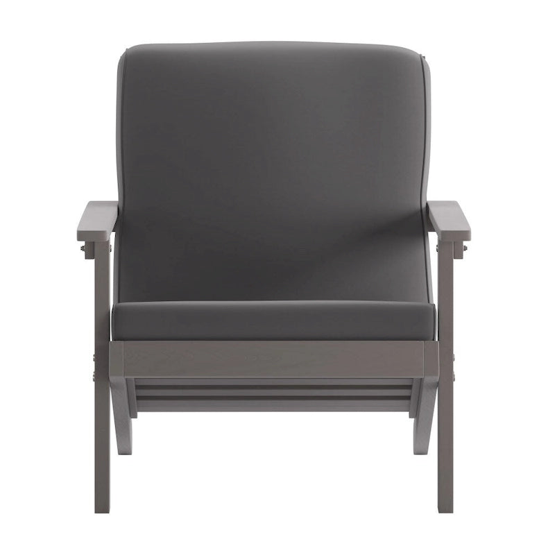 Fauteuil et coussins de style Adirondack en résine polymère tout temps