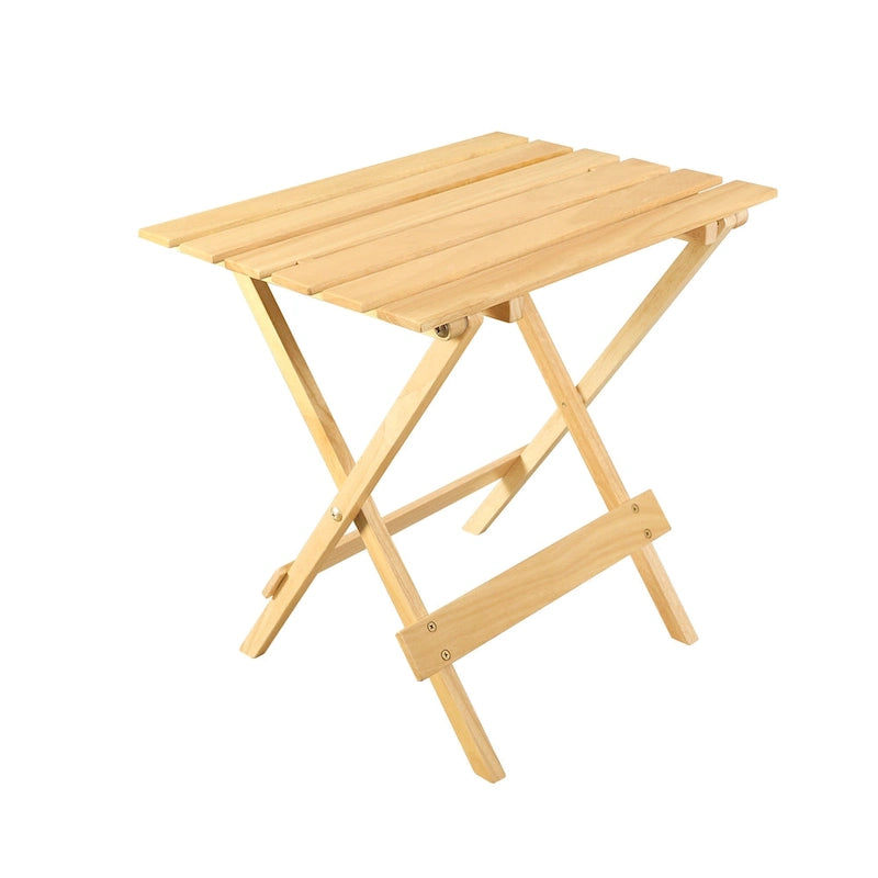 Lot de 2 tables d'appoint pliantes portables en bois massif - 45,72 cm (L) x 34,92 cm (P) x 45,72 cm (H)