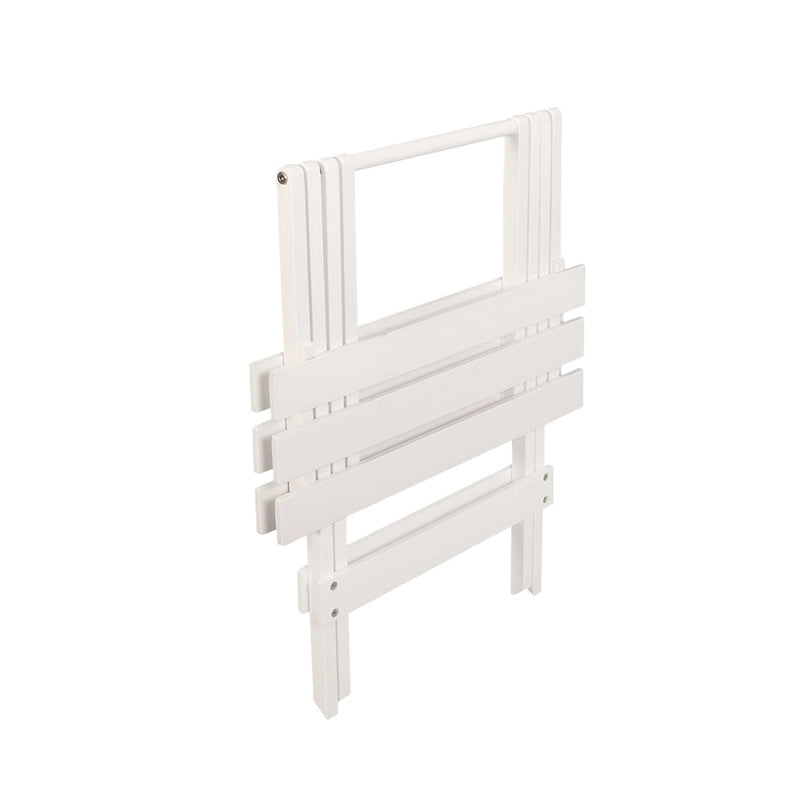 Lot de 2 tables d'appoint pliantes portables en bois massif - 45,72 cm (L) x 34,92 cm (P) x 45,72 cm (H)