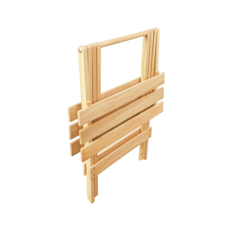 Lot de 2 tables d'appoint pliantes portables en bois massif - 45,72 cm (L) x 34,92 cm (P) x 45,72 cm (H)