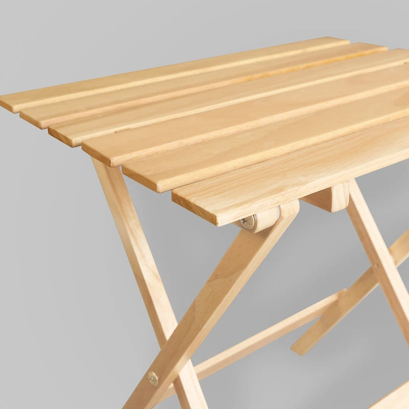 Lot de 2 tables d'appoint pliantes portables en bois massif - 45,72 cm (L) x 34,92 cm (P) x 45,72 cm (H)