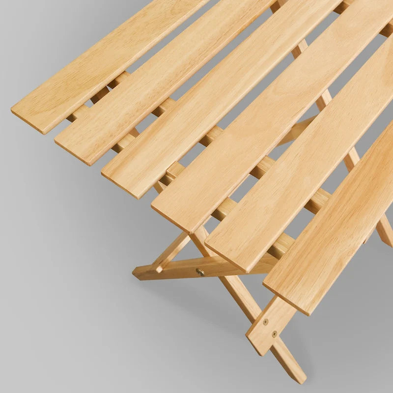 Lot de 2 tables d'appoint pliantes portables en bois massif - 45,72 cm (L) x 34,92 cm (P) x 45,72 cm (H)