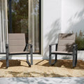 Lot de 2 fauteuils à bascule Flex Comfort tout temps avec cadres en métal - Noir/Noir