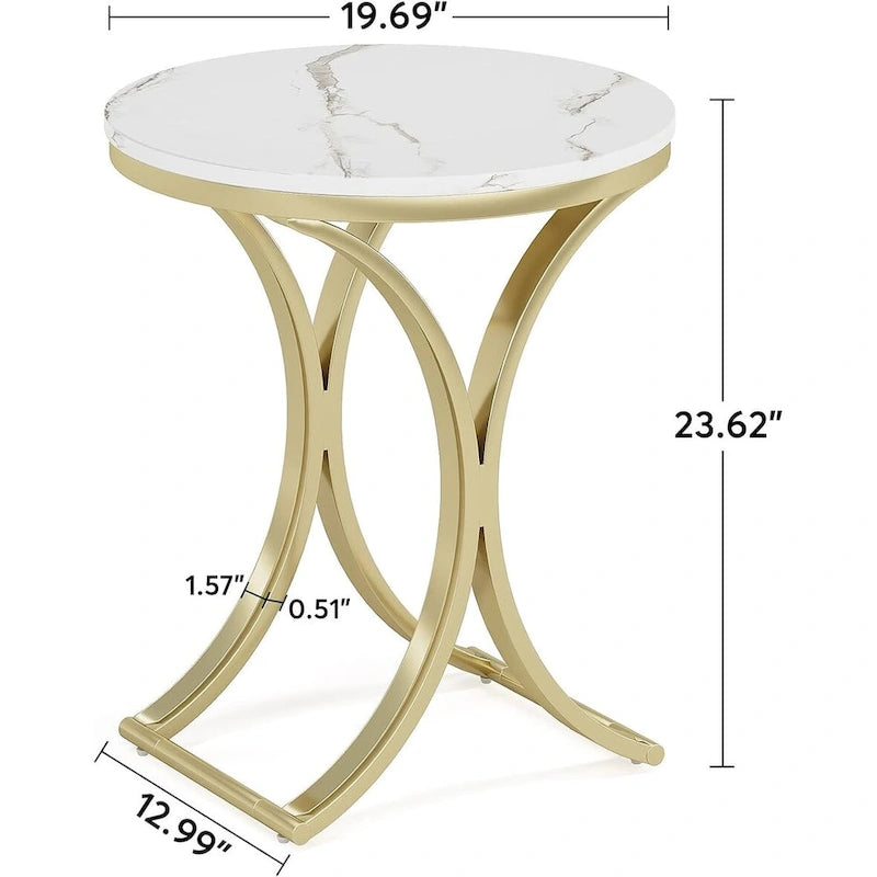 Table d'appoint petite table basse ronde moderne