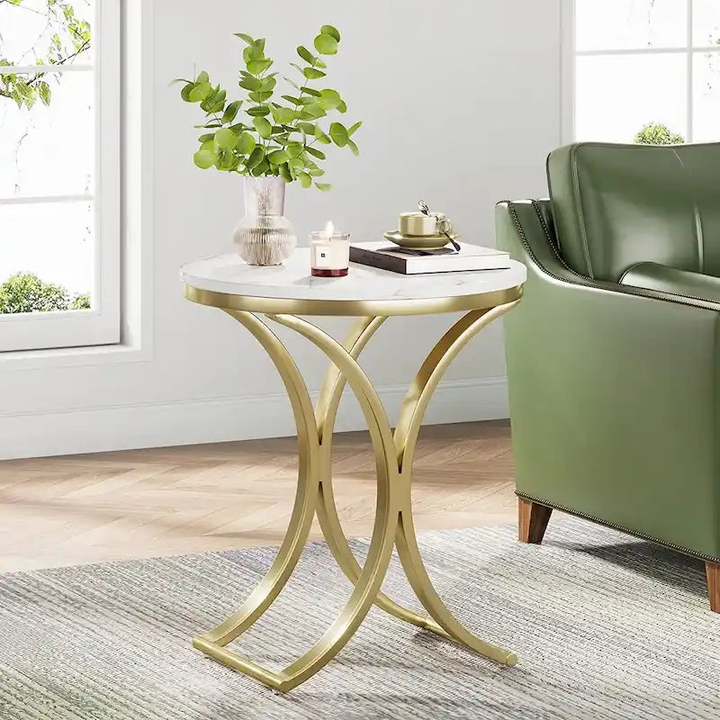 Table d'appoint petite table basse ronde moderne