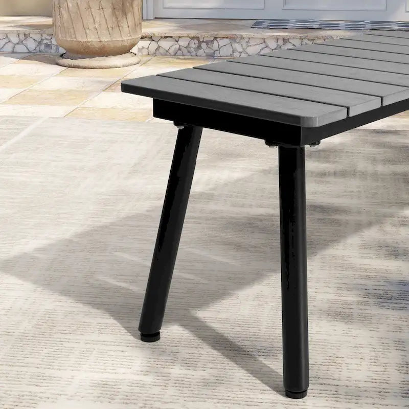 Banc de salle à manger extérieur Pellebant en aluminium - 125,7 cm L x 37,8 cm l x 44,45 cm H