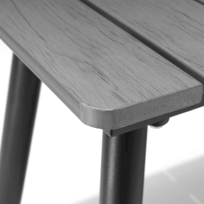 Banc de salle à manger extérieur Pellebant en aluminium - 125,7 cm L x 37,8 cm l x 44,45 cm H