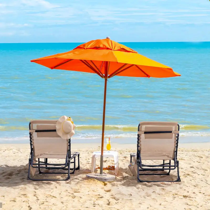 Homall Lot de 2 chaises longues pliables avec trou facial, hauteur de 30,5 cm, réglables, pour terrasse, plage, piscine, café