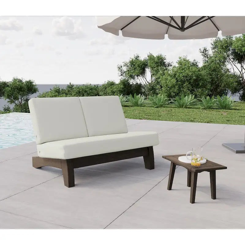 Ensemble de meubles de patio en bois modulaires d'extérieur