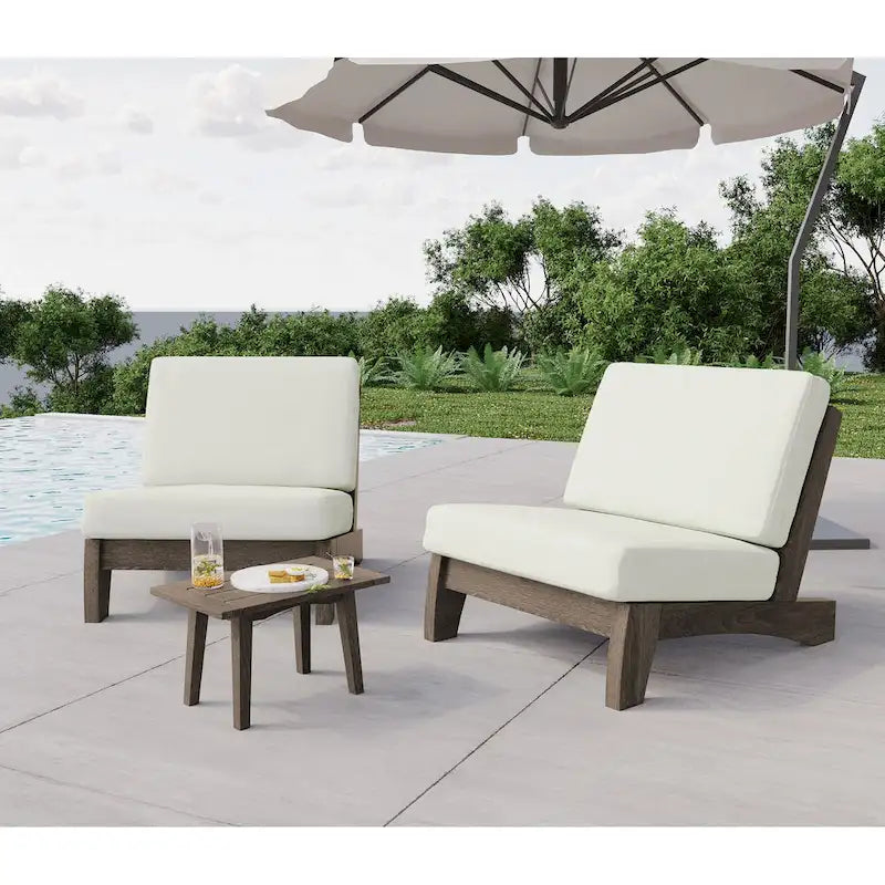 Ensemble de meubles de patio en bois modulaires d'extérieur