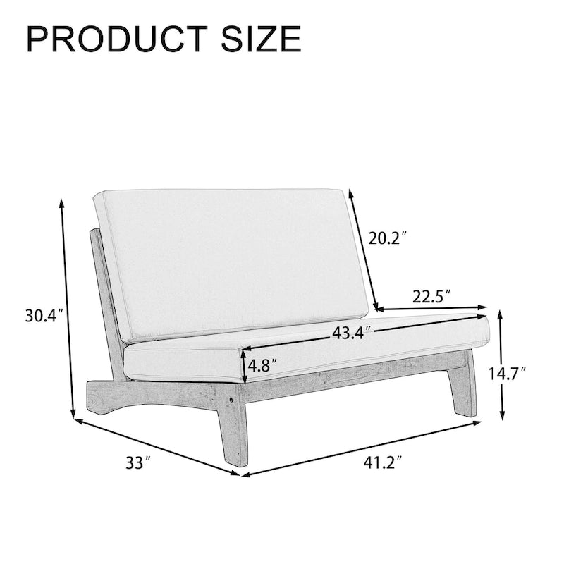 Ensemble de meubles de patio en bois modulaires d'extérieur