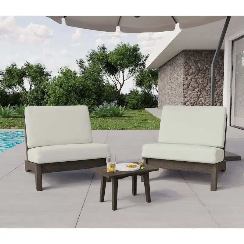 Ensemble de meubles de patio en bois modulaires d'extérieur