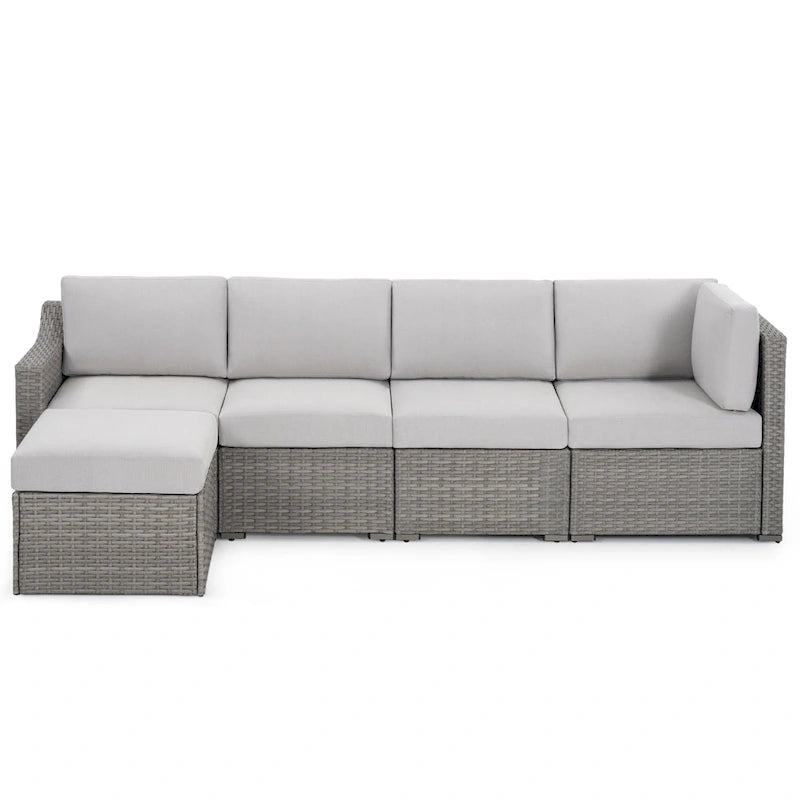 5 Piece Patio Sectional Conversation Set