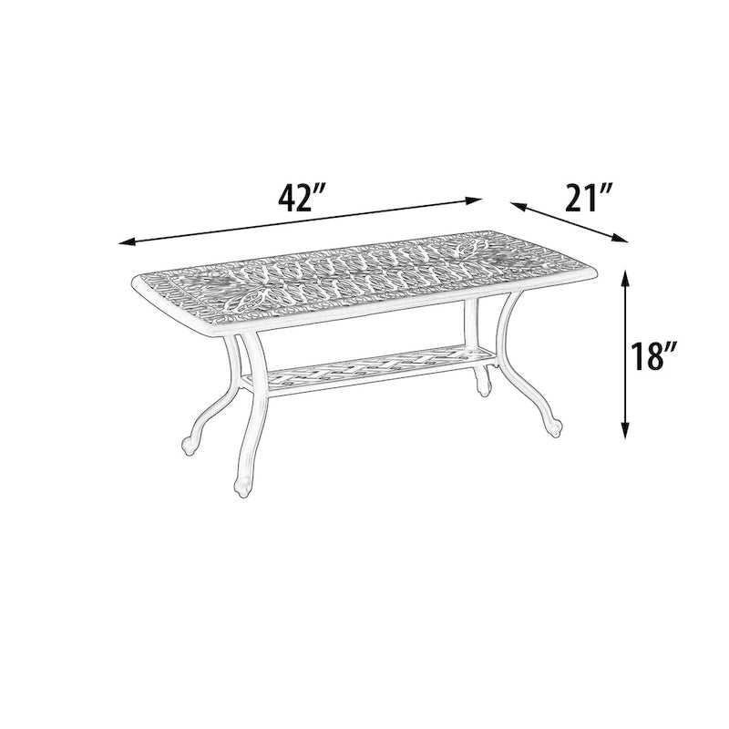 Table basse de jardin Grand Bonaire Weave
