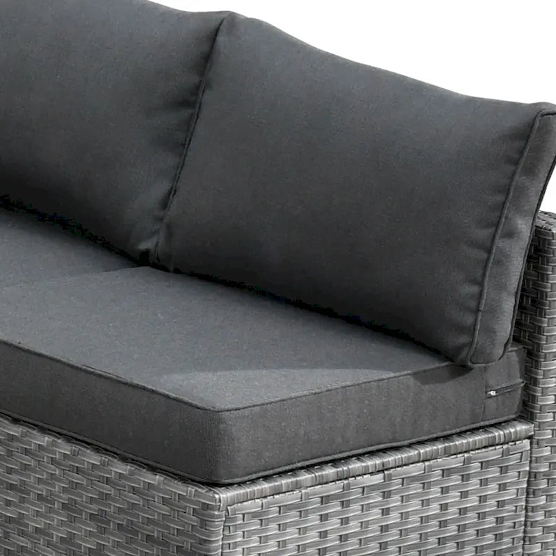 HOOOWOOO Ensemble de 8 chaises pivotantes d'extérieur avec table basse