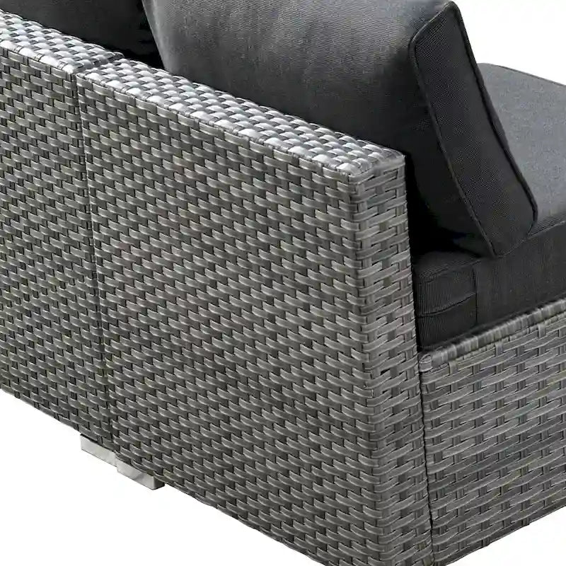 HOOOWOOO Ensemble de 8 chaises pivotantes d'extérieur avec table basse