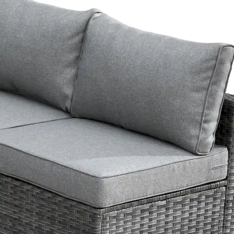 HOOOWOOO Ensemble de 8 chaises pivotantes d'extérieur avec table basse