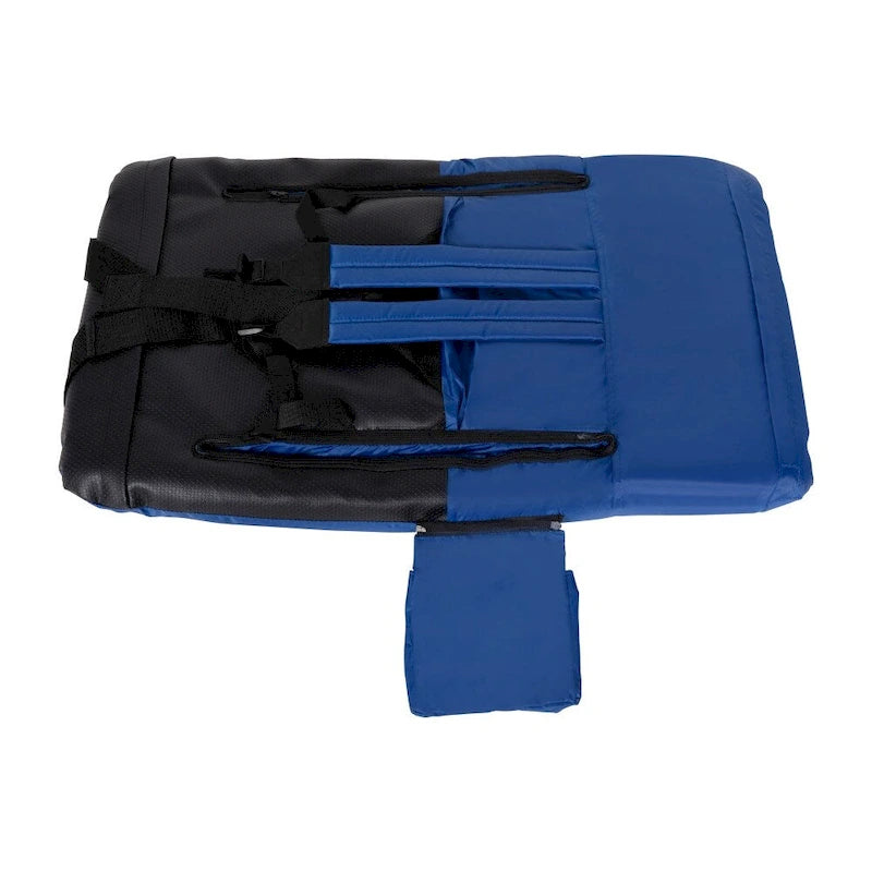 Lot de 2 chaises de stade rembourrées inclinables avec accoudoirs et poches de rangement