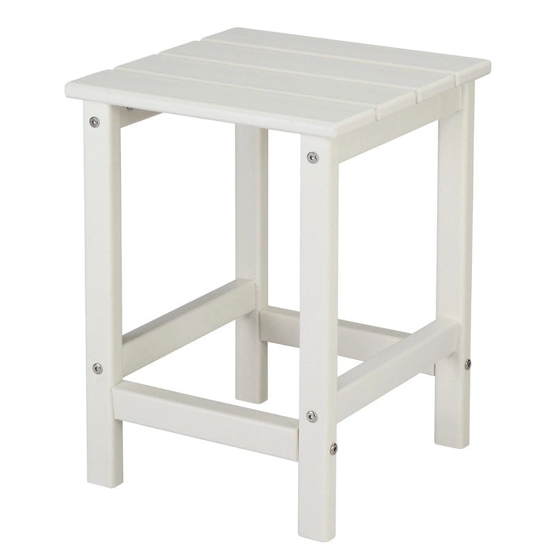 Table d'appoint carrée d'extérieur en polyéthylène haute densité de 14 po
