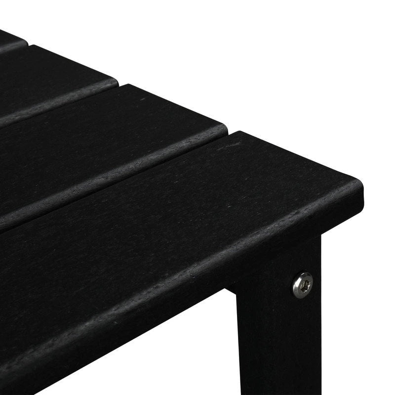 Table d'appoint carrée d'extérieur en polyéthylène haute densité de 14 po