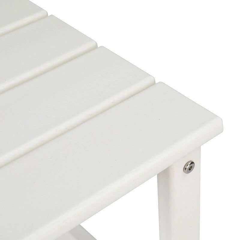 Table d'appoint carrée d'extérieur en polyéthylène haute densité de 14 po