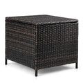 Table d'appoint de rangement d'extérieur en osier de 52,8 cm de large