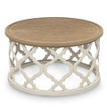 Table basse ronde CO-Z 30 de style rustique/fermier