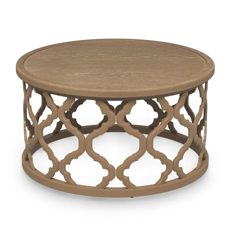 Table basse ronde CO-Z 30 de style rustique/fermier
