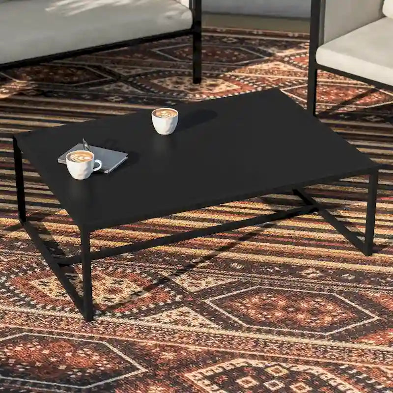 Table basse de patio en acier tout temps