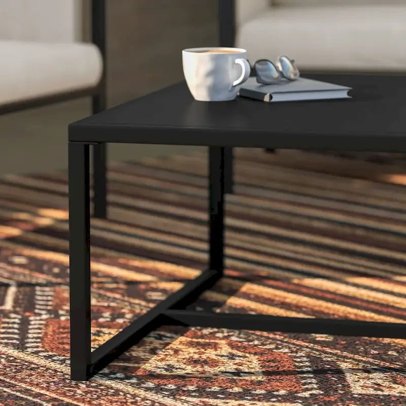 Table basse de patio en acier tout temps