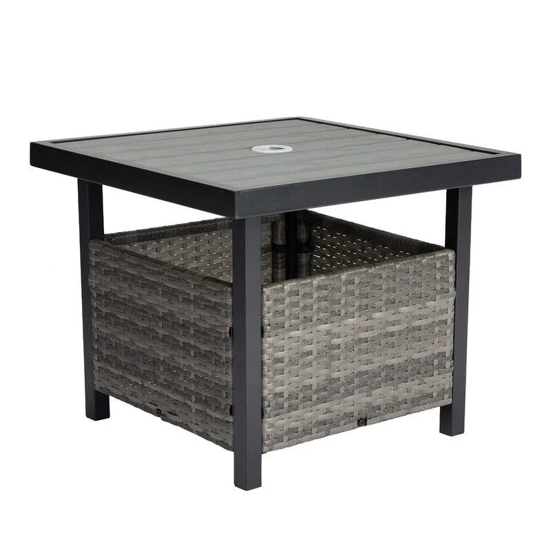 Table d'appoint en osier d'extérieur