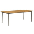 vidaXL Patio Table Garden Outdoor Dining Table Solid Acacia Wood and Steel