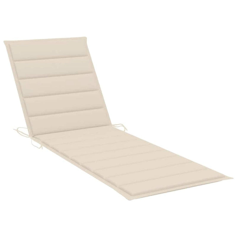 vidaXL Chaise longue de jardin bain de soleil avec coussin Bois d'acacia massif