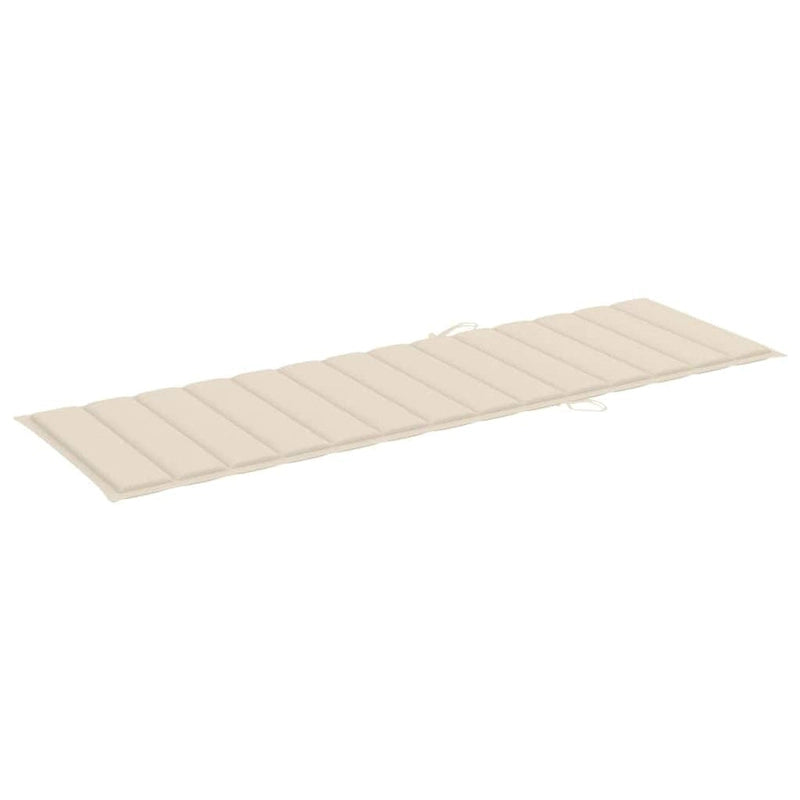 vidaXL Chaise longue de jardin bain de soleil avec coussin Bois d'acacia massif