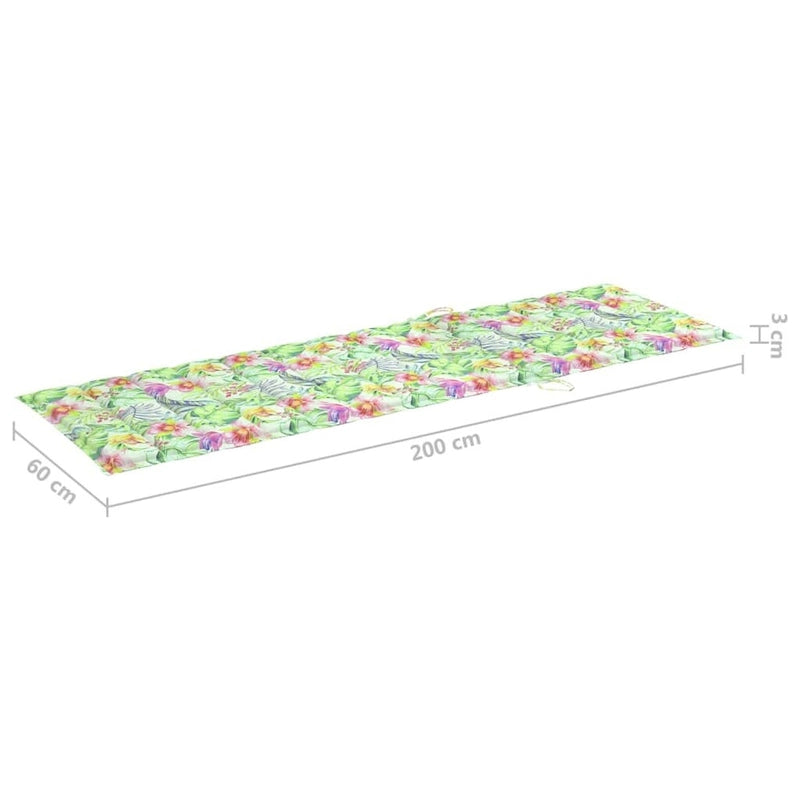 vidaXL Chaise longue de jardin bain de soleil avec coussin Bois d'acacia massif