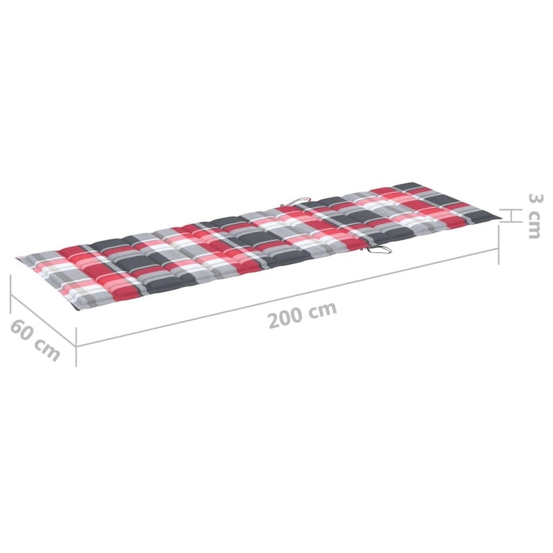 vidaXL Chaise longue de jardin bain de soleil avec coussin Bois d'acacia massif