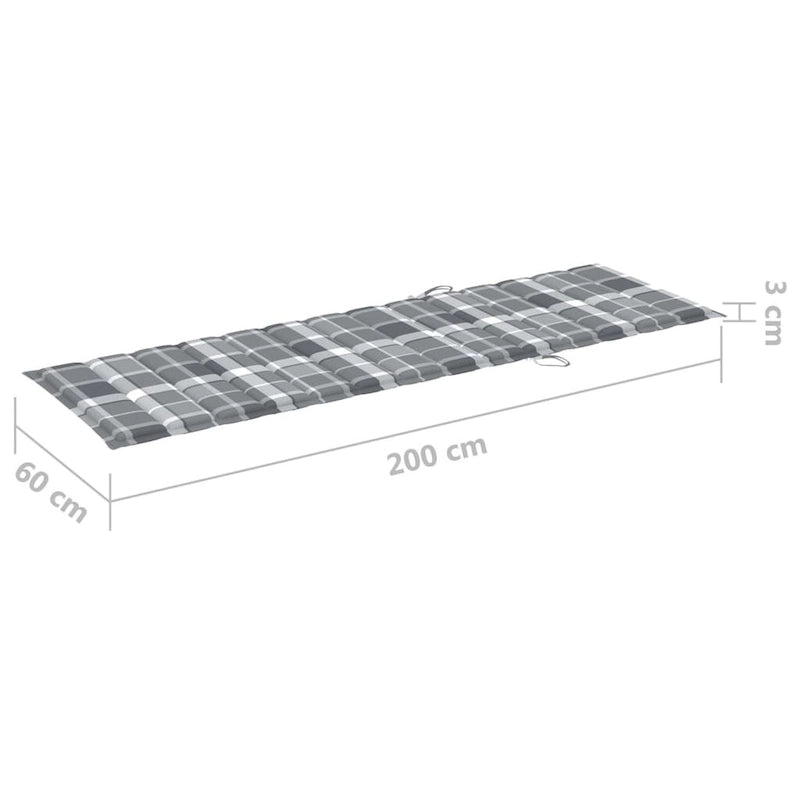vidaXL Chaise longue de jardin bain de soleil avec coussin Bois d'acacia massif