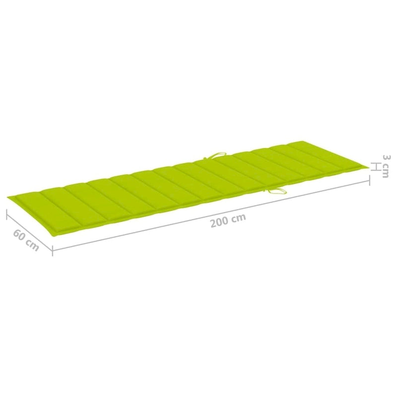 vidaXL Chaise longue de jardin bain de soleil avec coussin Bois d'acacia massif