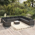 vidaXL Salon de jardin modulaire d'extérieur en résine tressée - 70 x 70 x 60,5 cm