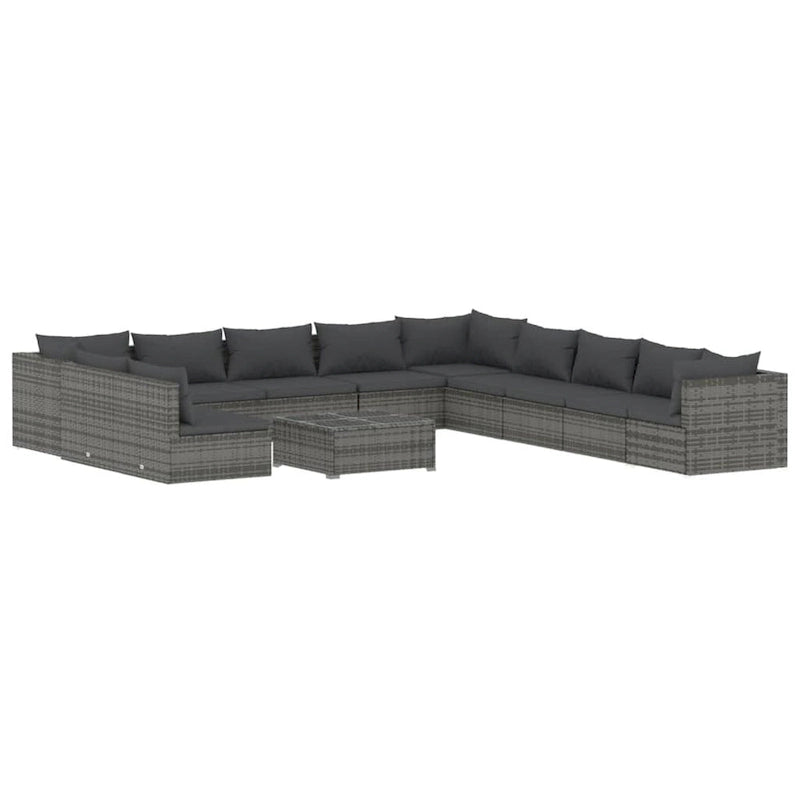 vidaXL Salon de jardin modulaire d'extérieur en résine tressée - 70 x 70 x 60,5 cm