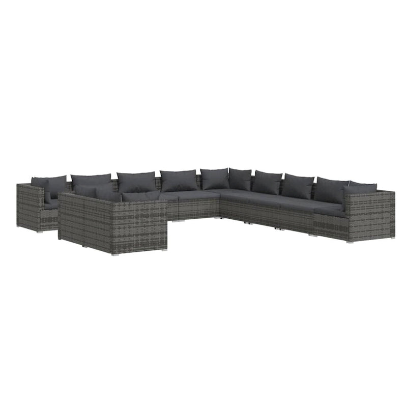 vidaXL Salon de jardin modulaire d'extérieur en résine tressée - 70 x 70 x 60,5 cm
